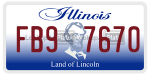 FB97670  license plate in IL