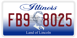 FB98025  license plate in IL