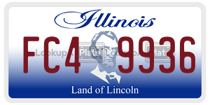 FC49936 license plate in Illinois