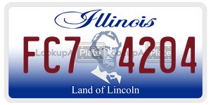 FC74204 license plate in Illinois