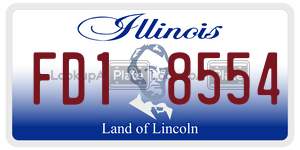 FD18554  license plate in IL