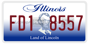 FD18557 license plate in Illinois
