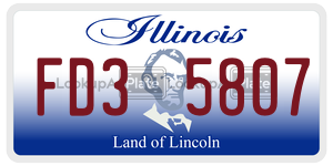 FD35807 license plate in Illinois
