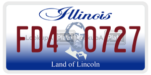FD40727 license plate in Illinois