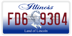 FD69304  license plate in IL