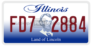 FD72884  license plate in IL
