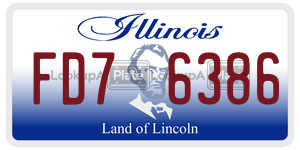 FD76386 license plate in Illinois