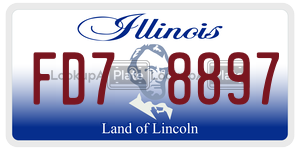 FD78897  license plate in IL