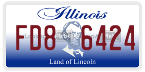 FD86424  license plate in IL