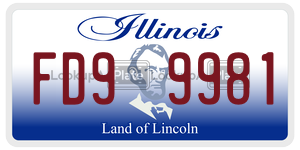 FD99981 license plate in Illinois
