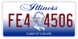 FE44506 license plate in Illinois
