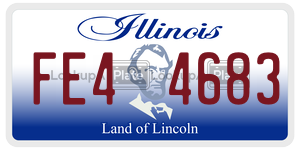 FE44683  license plate in IL