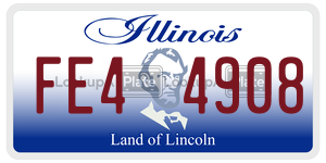 FE44908 license plate in Illinois