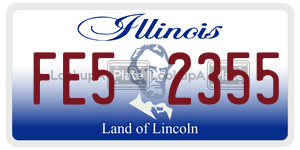 FE52355  license plate in IL