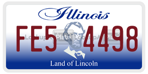 FE54498 license plate in Illinois