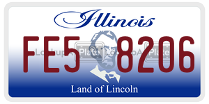 FE58206 license plate in Illinois