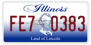 FE70383  license plate in IL