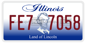 FE77058 license plate in Illinois