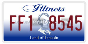 FF18545  license plate in IL
