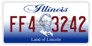 FF43242  license plate in IL
