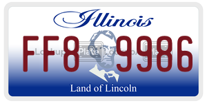 FF89986  license plate in IL