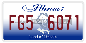 FG56071  license plate in IL
