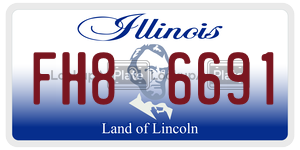FH86691  license plate in IL