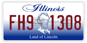 FH91308  license plate in IL