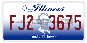 FJ23675  license plate in IL