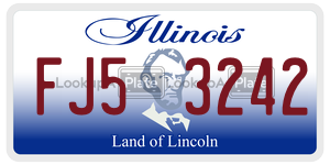FJ53242  license plate in IL