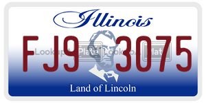 FJ93075  license plate in IL