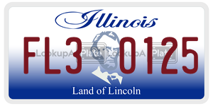 FL30125  license plate in IL