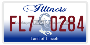FL70284  license plate in IL