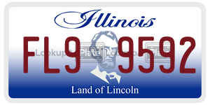 FL99592  license plate in IL
