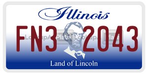 FN32043  license plate in IL
