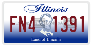 FN41391  license plate in IL