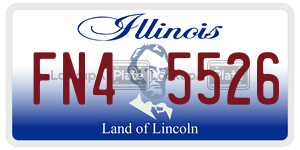 FN45526  license plate in IL