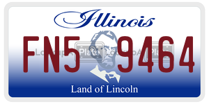 FN59464  license plate in IL