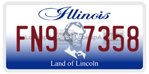FN97358  license plate in IL