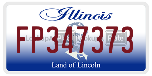 FP347373  license plate in IL