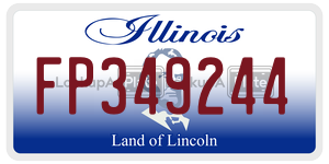 FP349244  license plate in IL