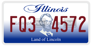 FQ34572  license plate in IL