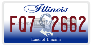 FQ72662  license plate in IL