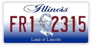 FR12315  license plate in IL