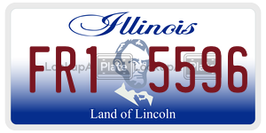 FR15596  license plate in IL