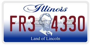 FR34330  license plate in IL