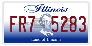 FR75283  license plate in IL