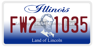 FW21035 license plate in Illinois