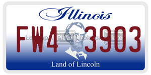 FW43903  license plate in IL