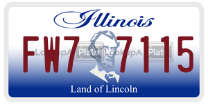 FW77115  license plate in IL
